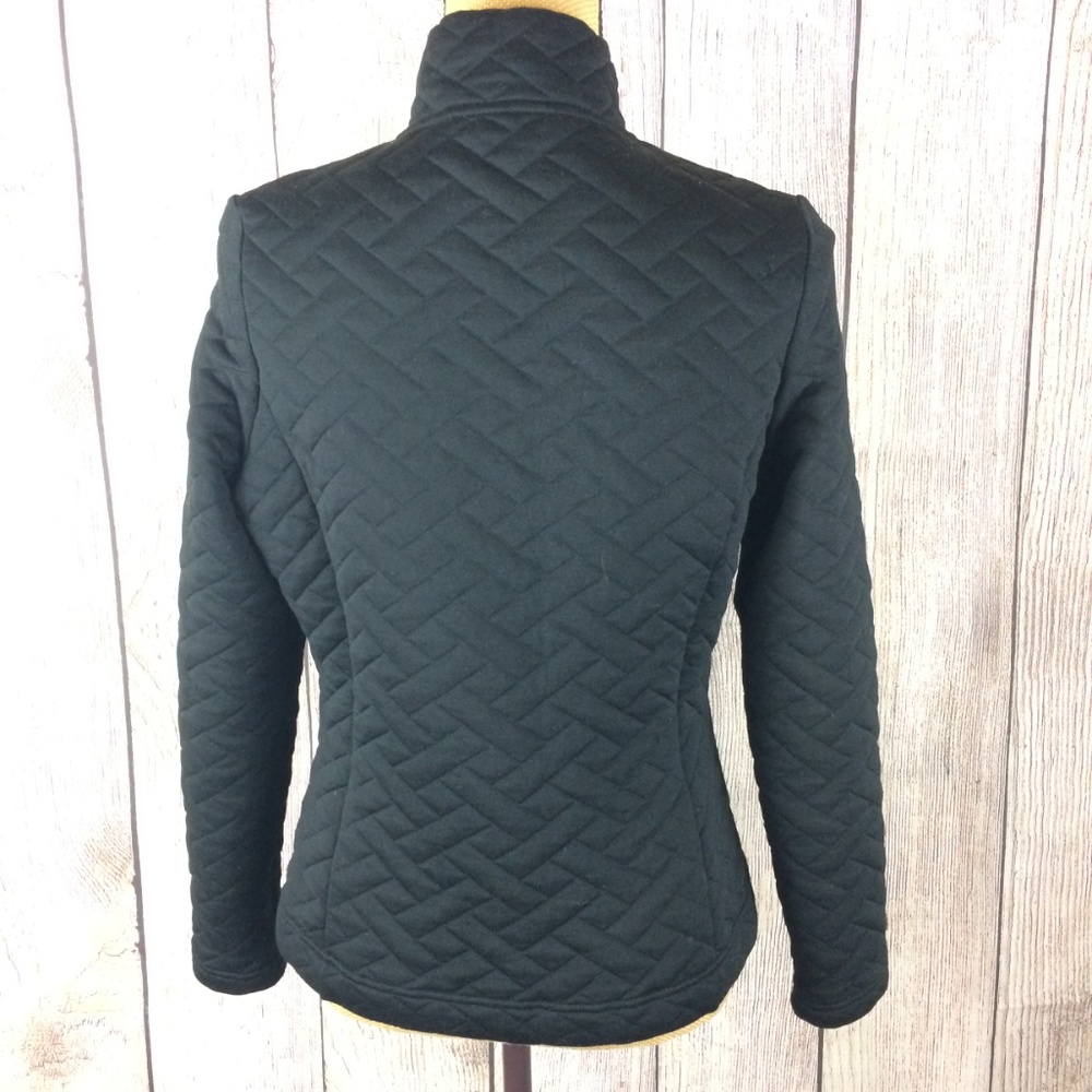 Golfino Black Full Zip Quilted Puffer Jacket Sz 6 - Picture 2 of 8